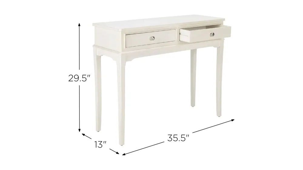 Michaela 2 Drawer Console Table Dimensions
