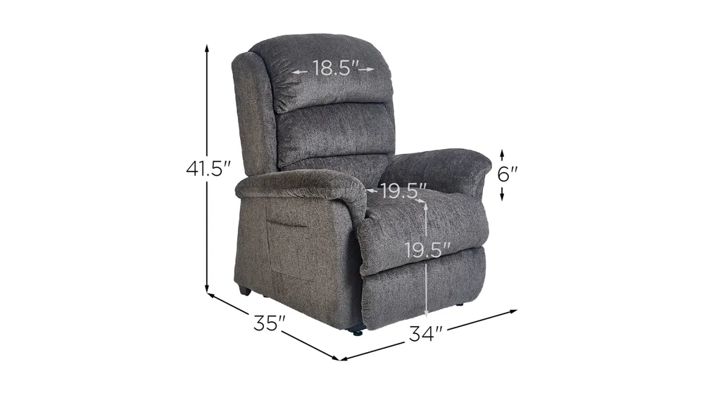 SimpleComfort Mira Small Recliners Dimensions