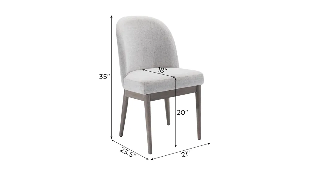 Zager Upholstered Side Chair Dimensions
