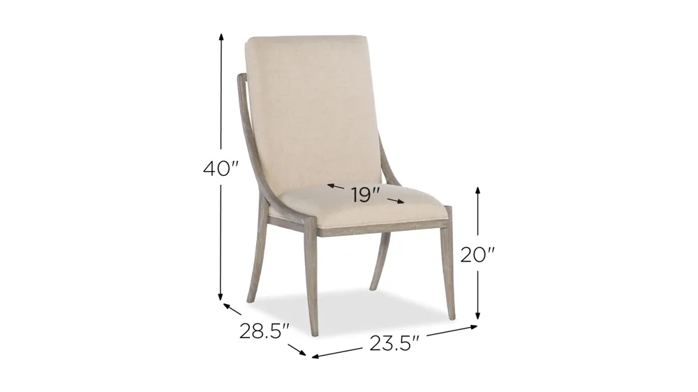 Affinity Slope Side Chair - Set of 2 Dimensions