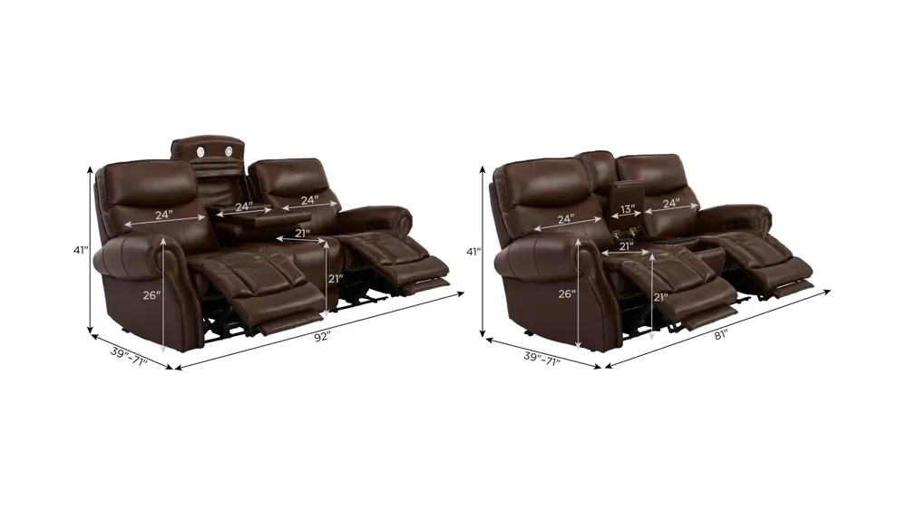 Brooks Living Room Set Dimensions