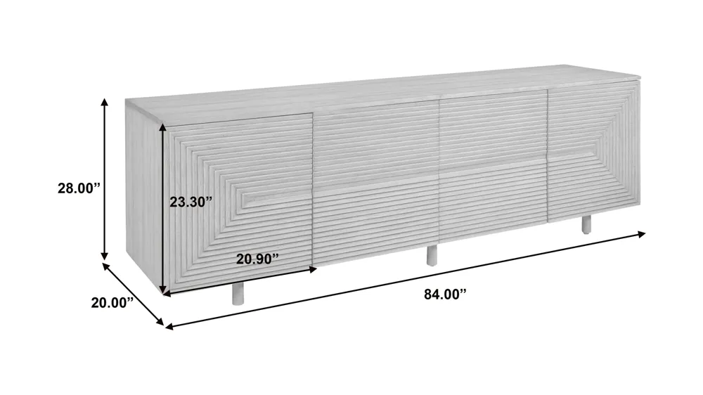 Pulaski Accents 4-Door Console Dimensions