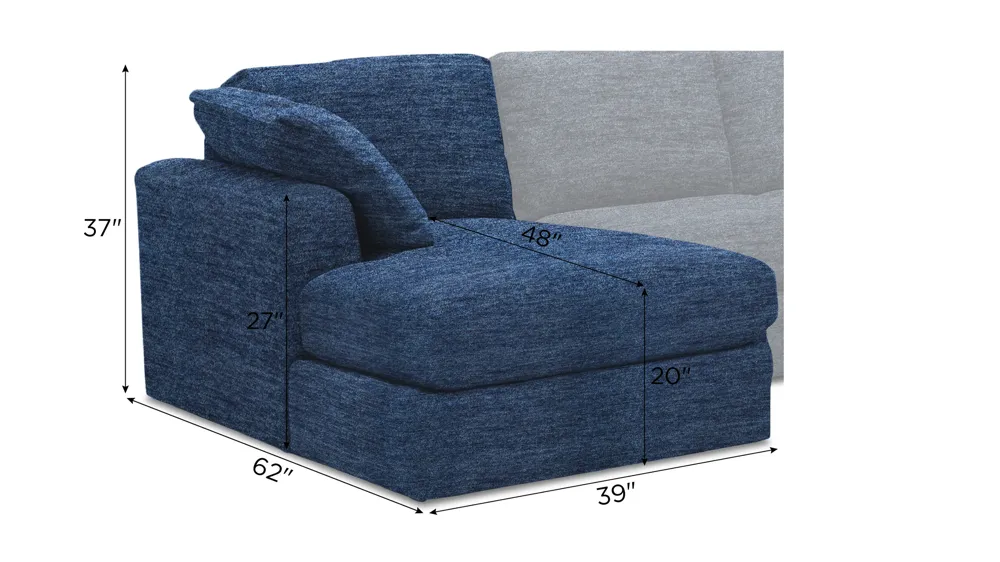 Nappily Left Arm Facing Chaise Dimensions