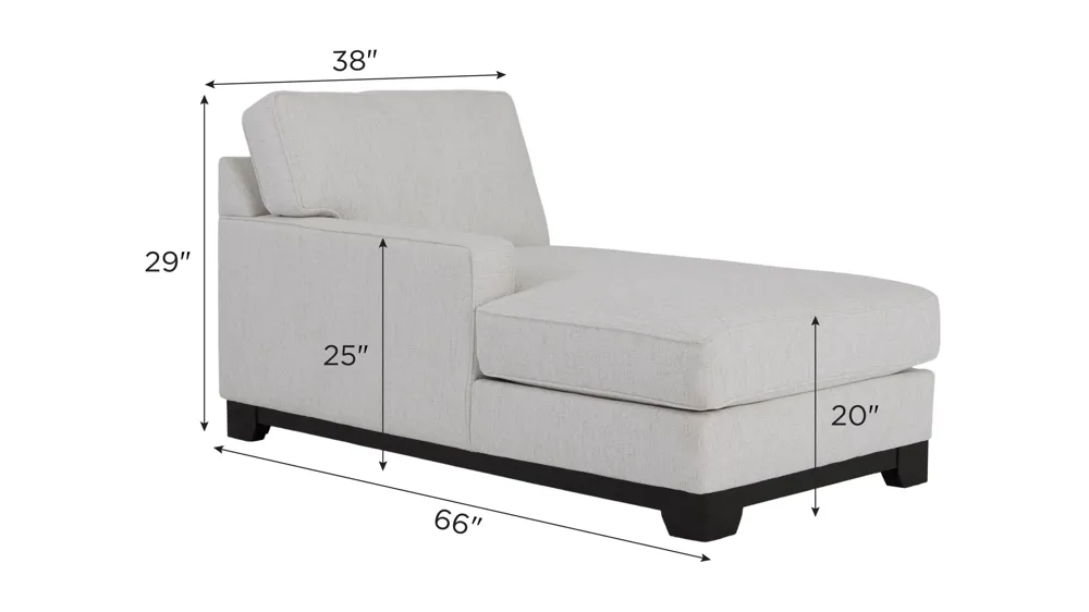 Artemis I Left Arm Facing Chaise Dimensions