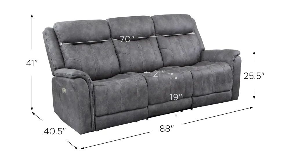 Morrison Power Sofa Dimensions
