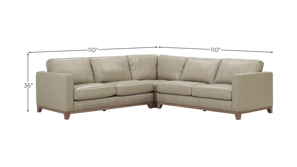Ryland 3-pc. Sectional Dimensions