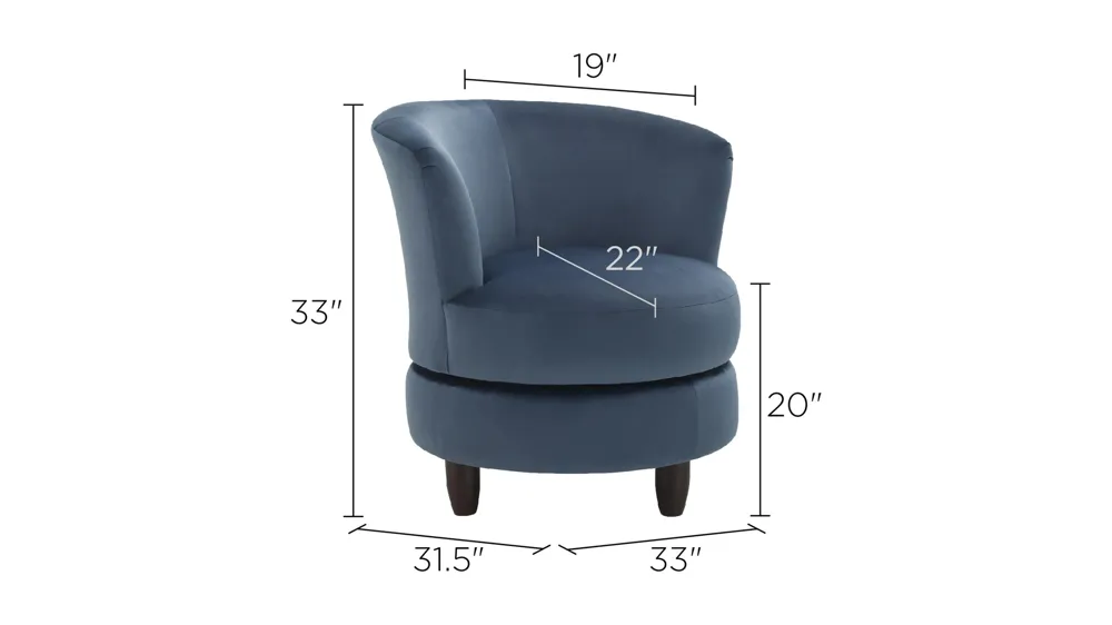 Darden Accent Swivel Chair Dimensions