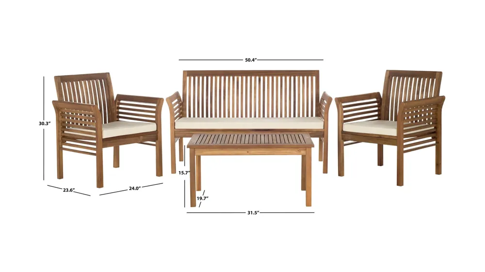 Vlad 4-pc. Patio Set Dimensions