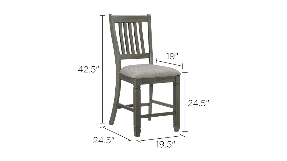 Lark Counter Height Dining Chair (Set of 2) Dimensions