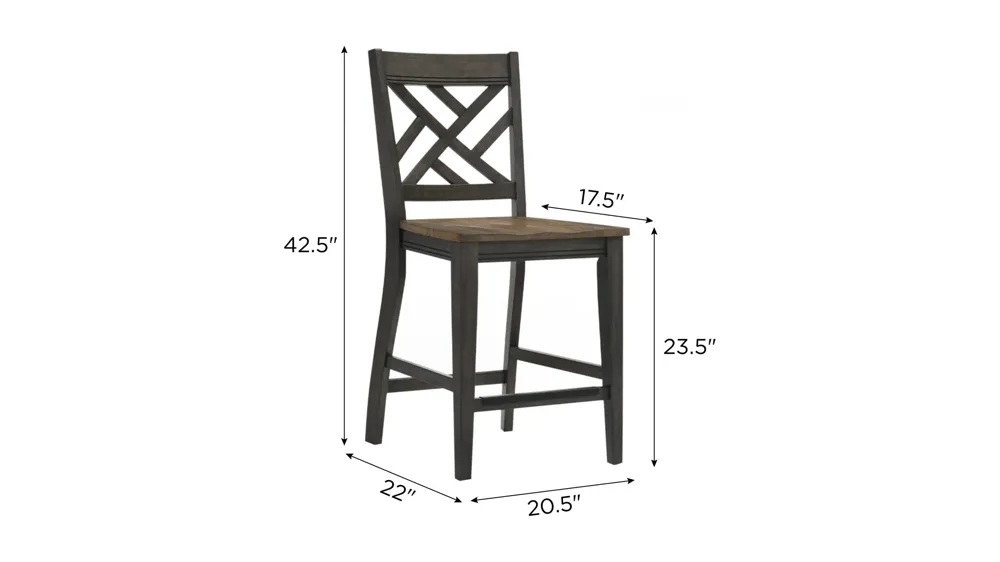 Harper Barstool- Set of 2 Dimensions