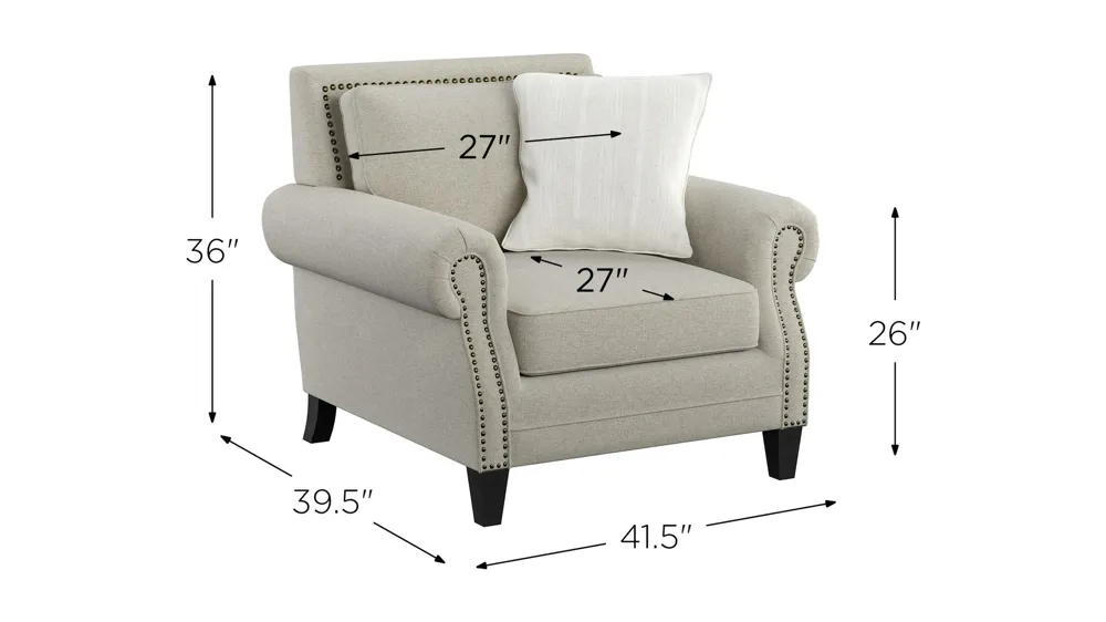 Celia Saxon Accent Chair Dimensions