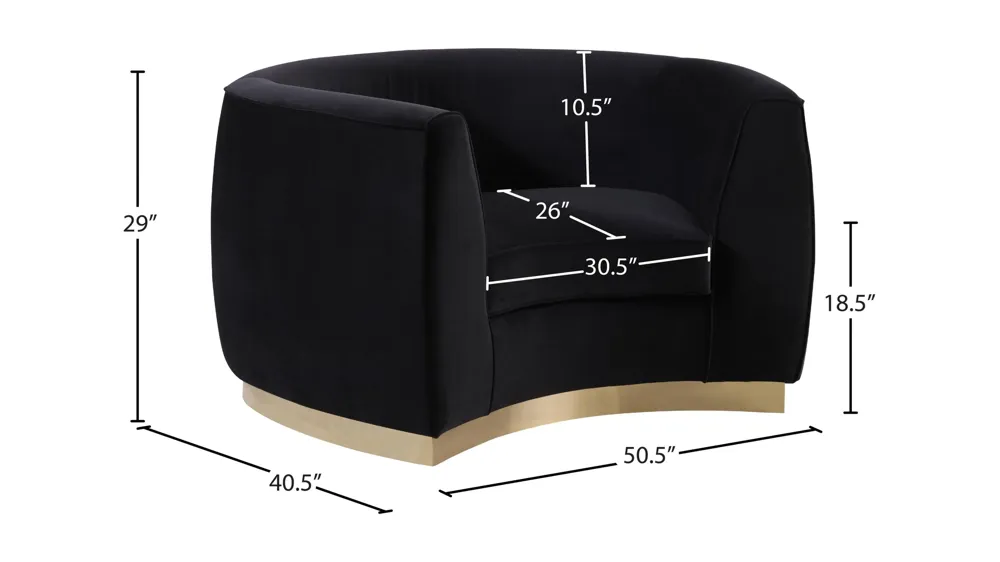 Julian Velvet Chair Dimensions