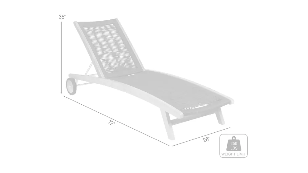 Chateau Outdoor Chaise Lounge Chair Dimensions