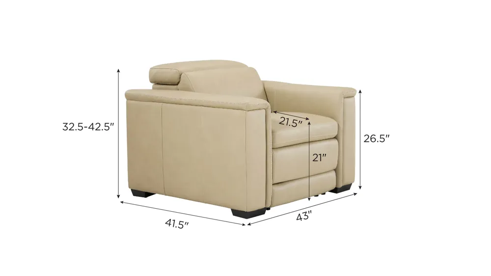 Finnegan Power Recliner w/ Power Headrest Dimensions