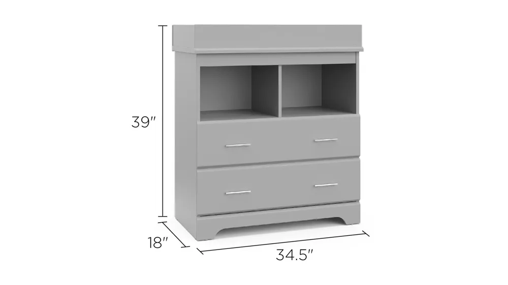 Brooks 2-Drawer Changing Chest Dimensions