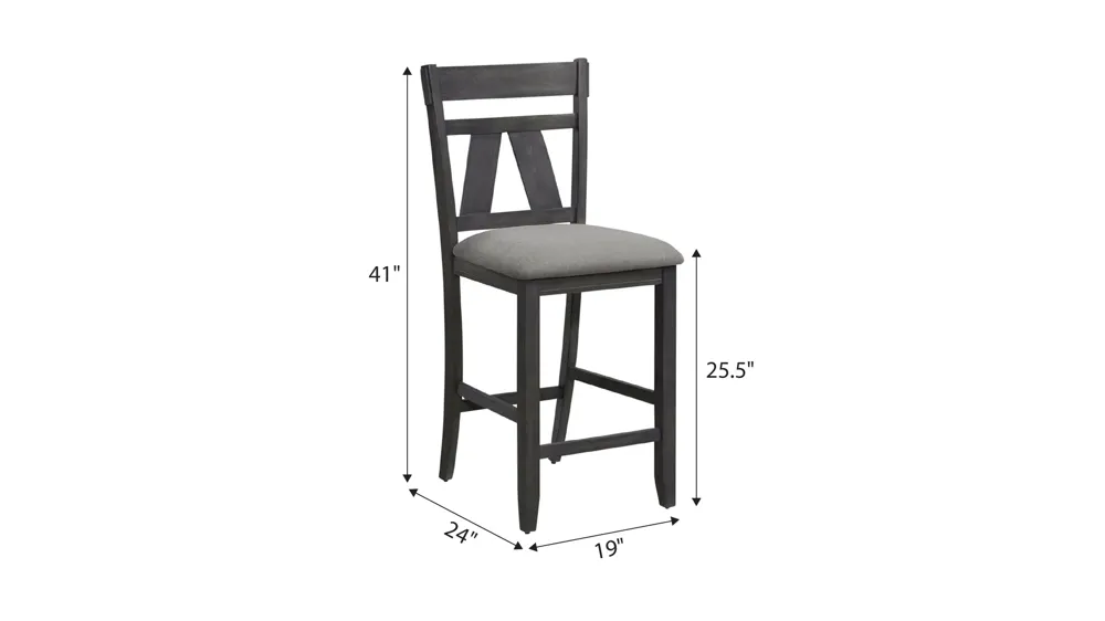 Timothy Counter Chair - Set of 2 Dimensions