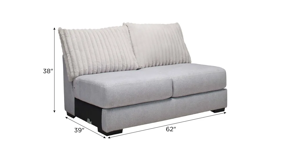 Mondo Armless Loveseat Dimensions