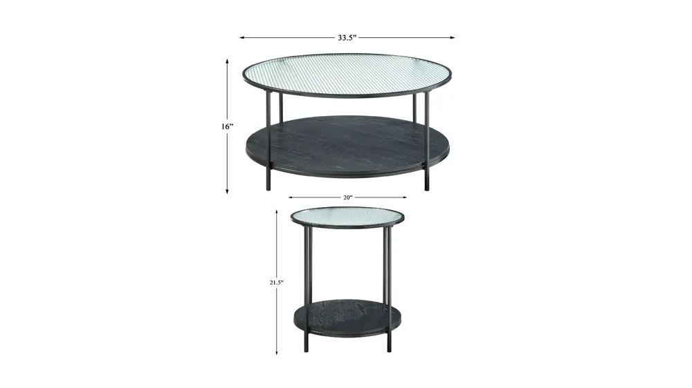 Zamir 3-pc. Occasional Tables Dimensions