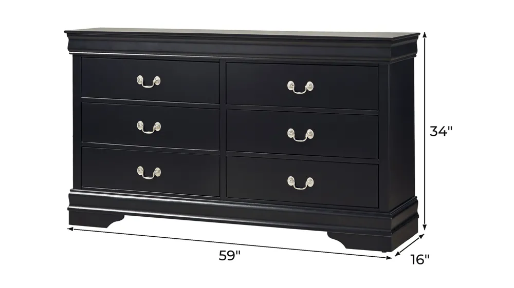 Edina Bedroom Dresser Dimensions