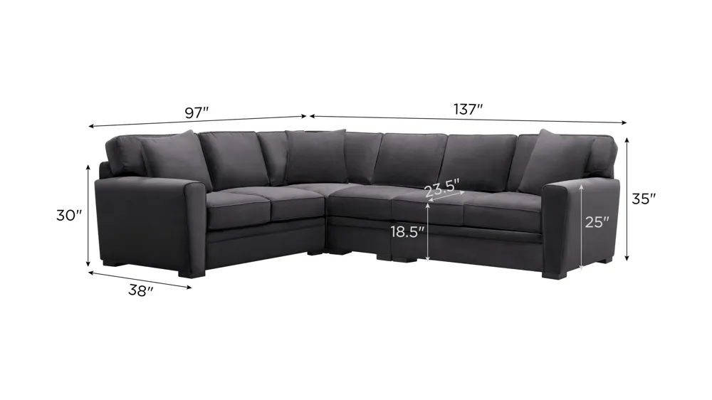 Artemis II 4-pc. Sectional Dimensions