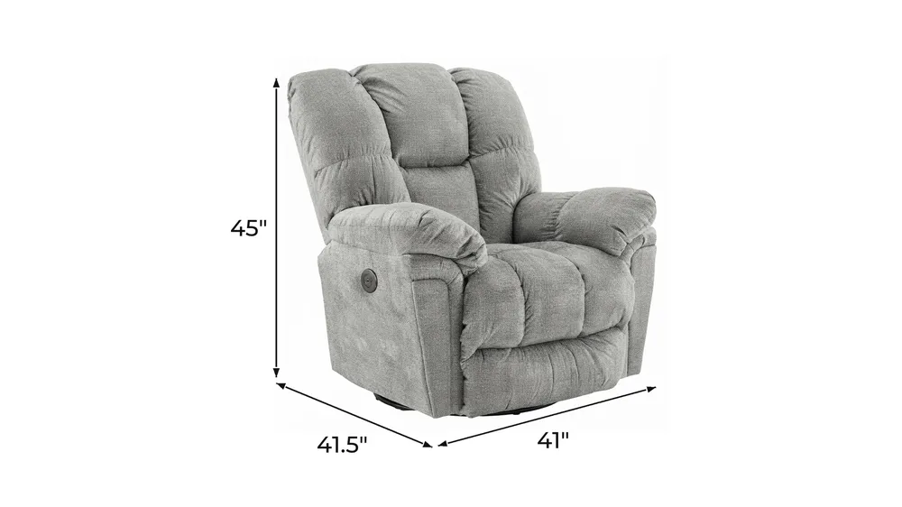 Leroy Power Swivel Glider Recliner Dimensions