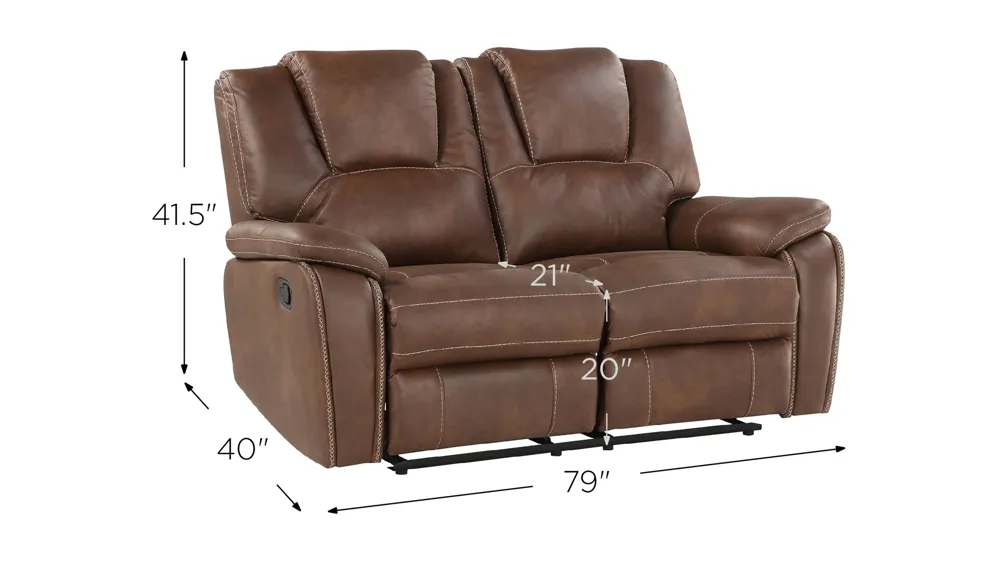 Katrine Manual Reclining Loveseat Dimensions