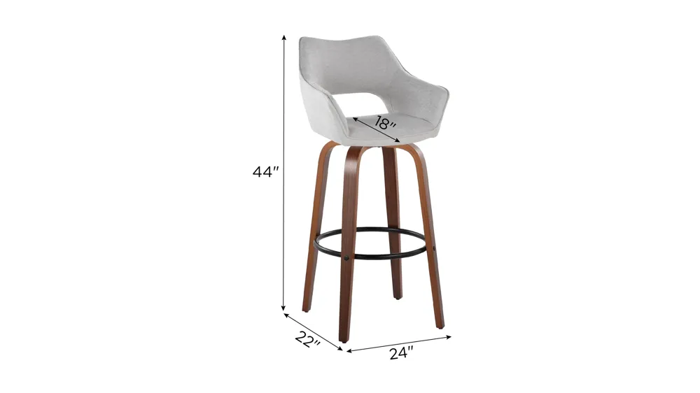 Mustang Barstool - Set of 2 Dimensions