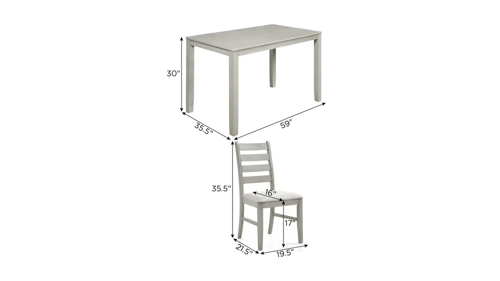 Pascal 7-pc. Dining Set Dimensions