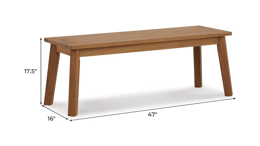 Janiyah Outdoor Dining Bench Dimensions