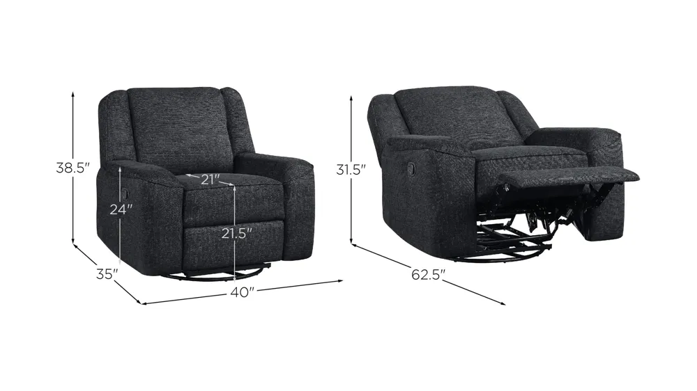 Domino Reclining Chair Dimensions