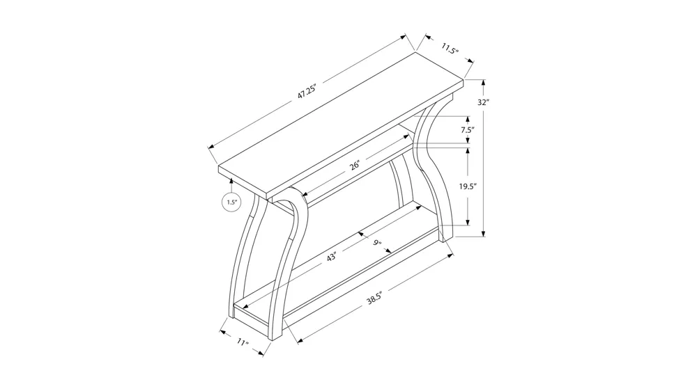 Bonnie Console Table Dimensions