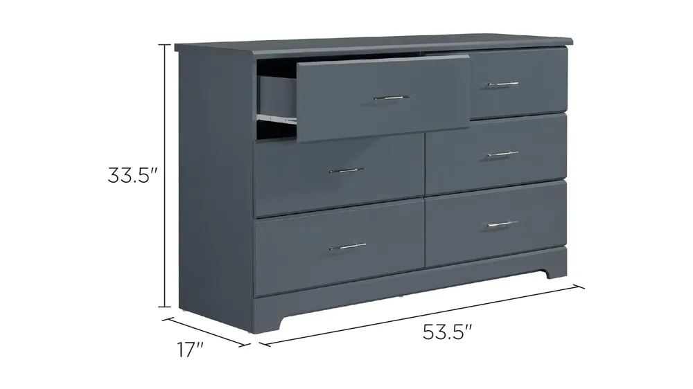 Brooks 6 Drawer Dresser Dimensions