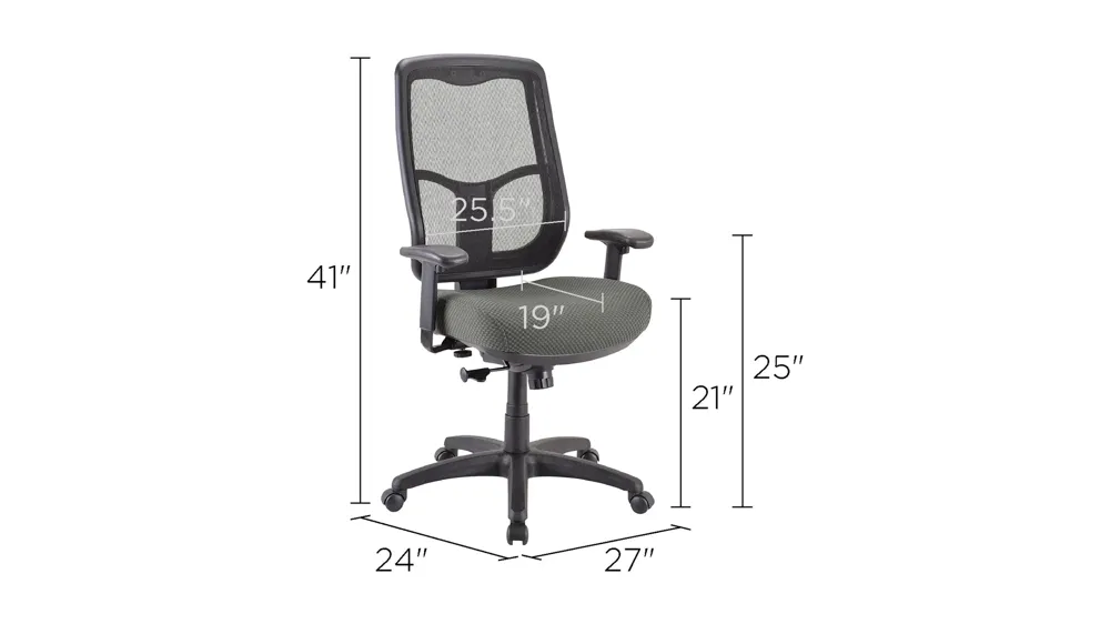 Tempur-Pedic Mesh Back Home Office Chair Dimensions
