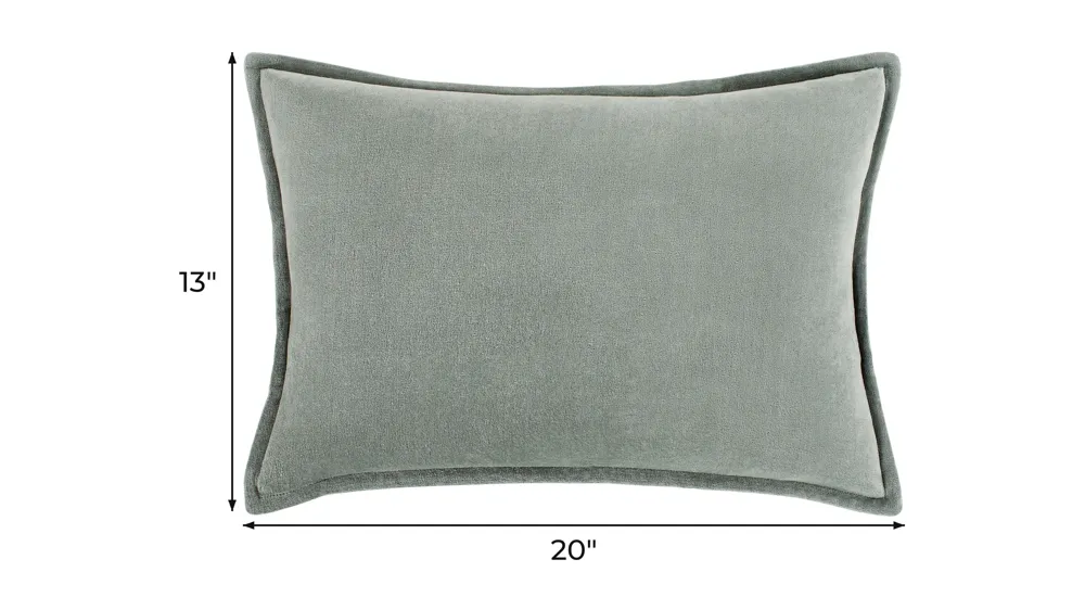 Cotton Velvet 13" x 20" Throw Pillow Dimensions