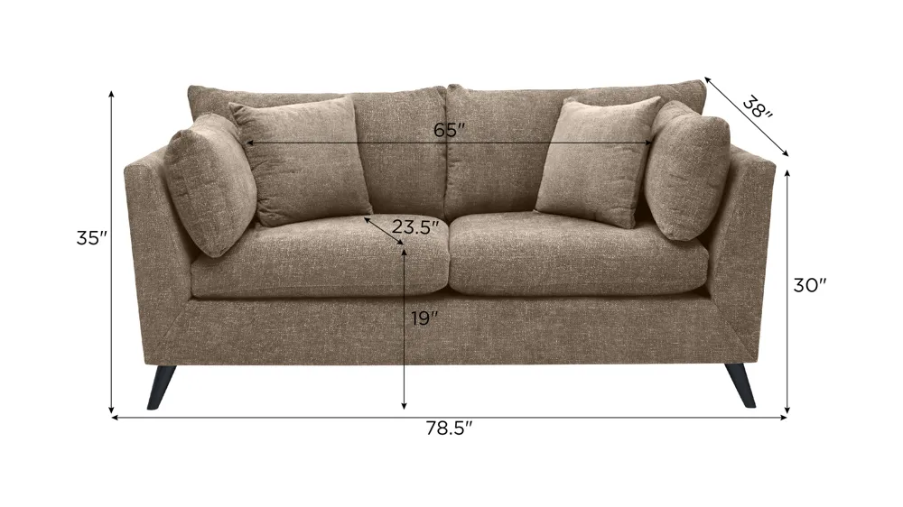 Caruso Loveseat Dimensions