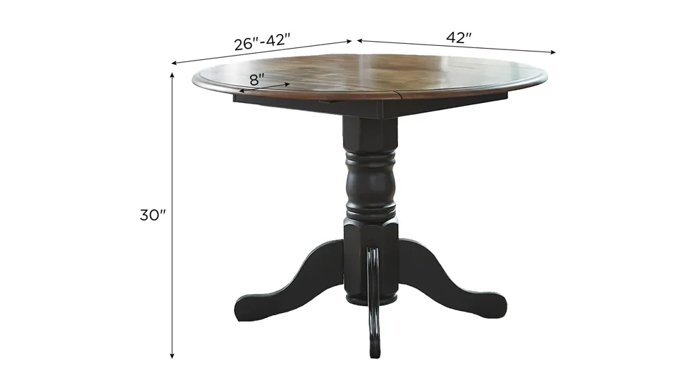 Carolina Crossing Drop Leaf Table Dimensions