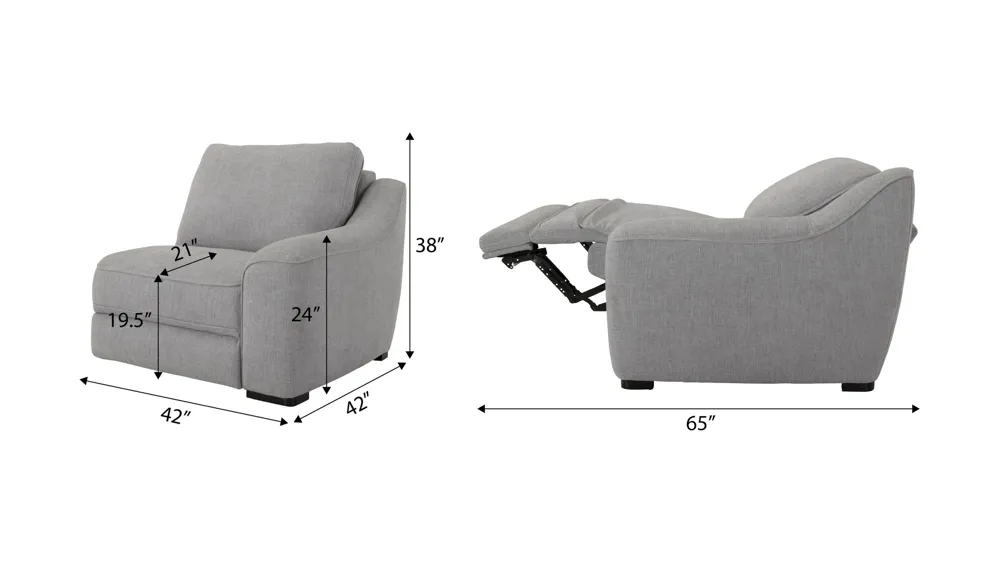 Atlas Right Arm Facing Dual Power Recliner w/ Immersive Audio Dimensions