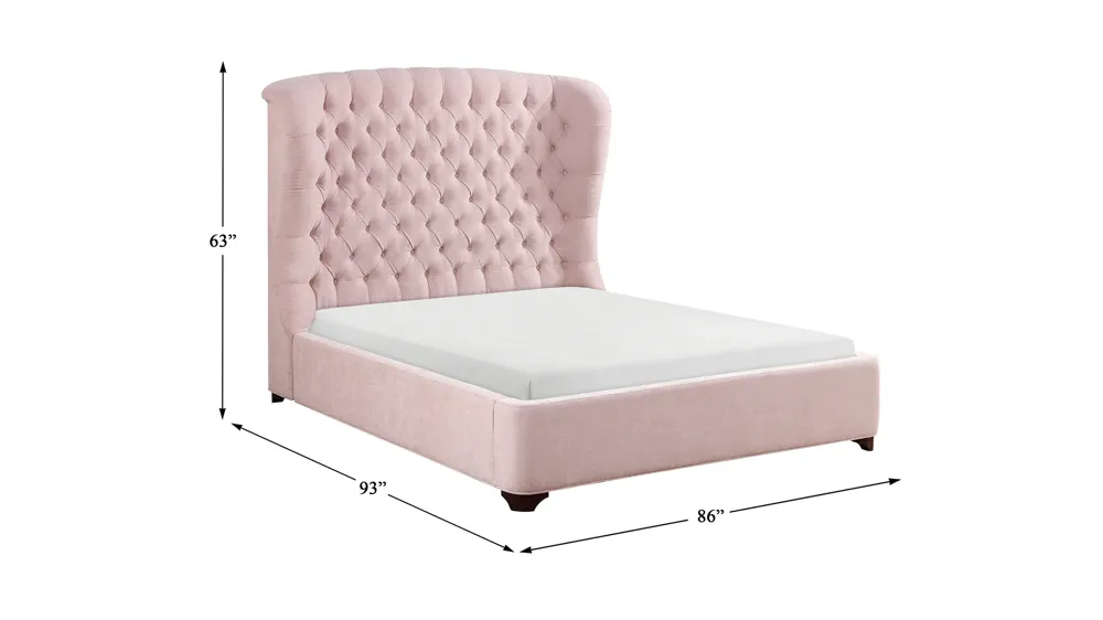 Raina Upholstered Bed Dimensions