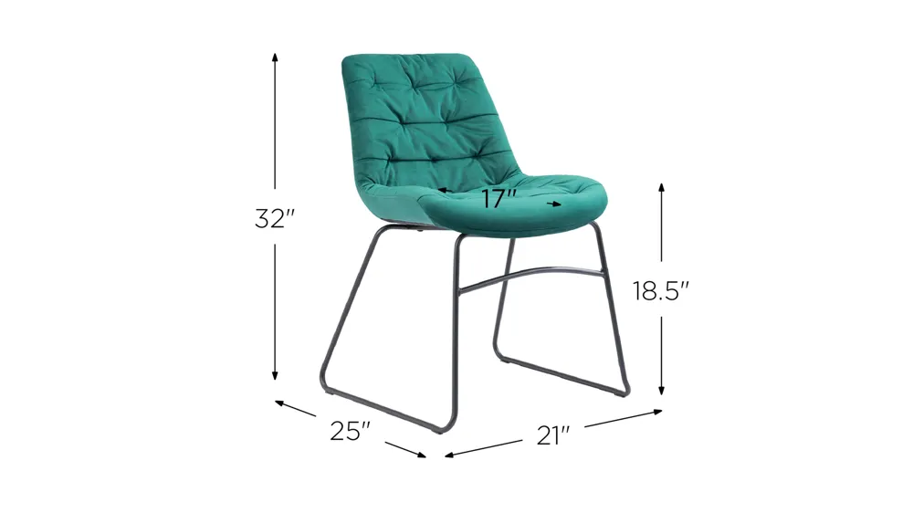 Tammy Dining Chair - Set of 2 Dimensions
