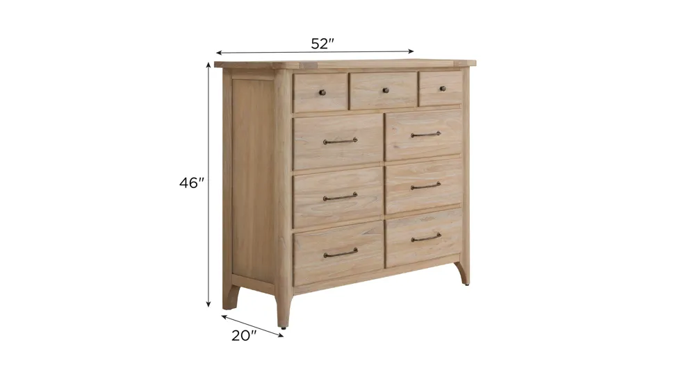 Savannah 9 Drawer Chest Dimensions