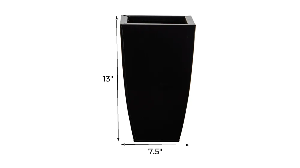 13in. Tapered Square Metal Planter Dimensions