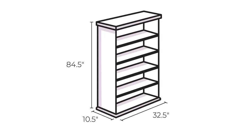 Joshua Creek 84" Bookcase Dimensions