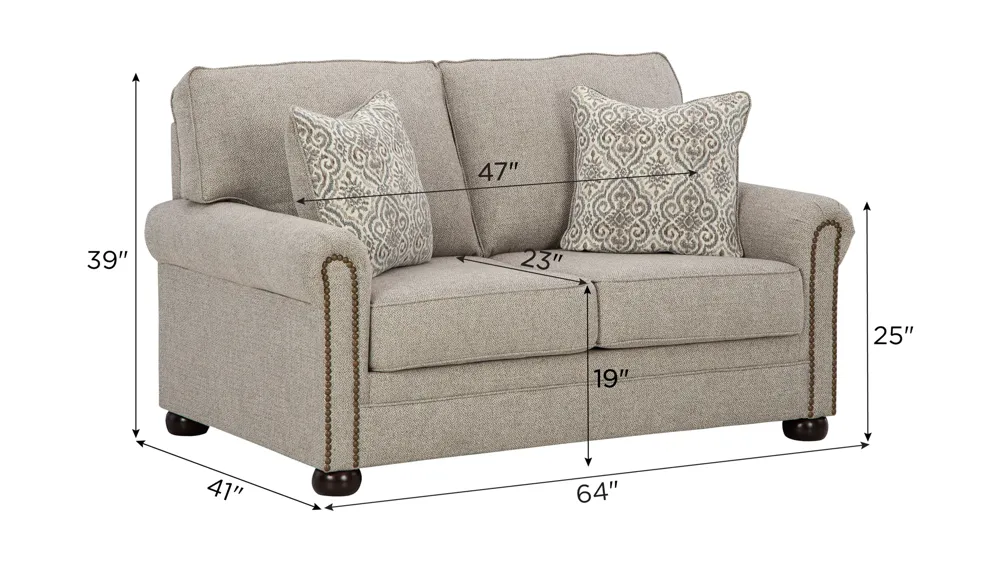Gaelon Loveseat Dimensions