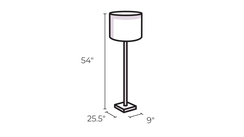 Gravity LED Floor Lamp Dimensions