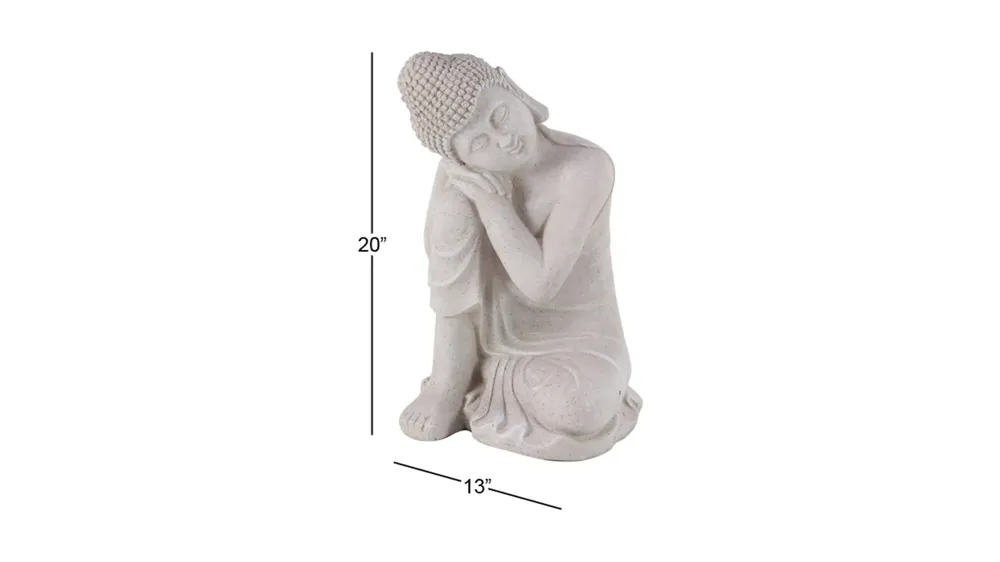 Ivy Collection Gray Buddha Garden Sculpture Dimensions