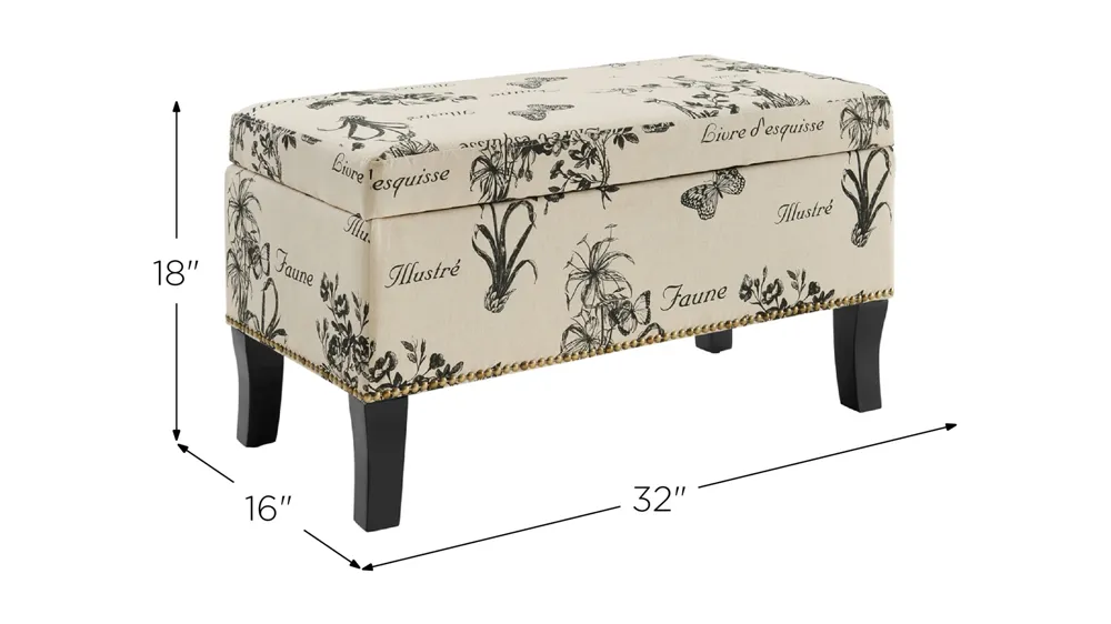 Stephanie Storage Bench Dimensions