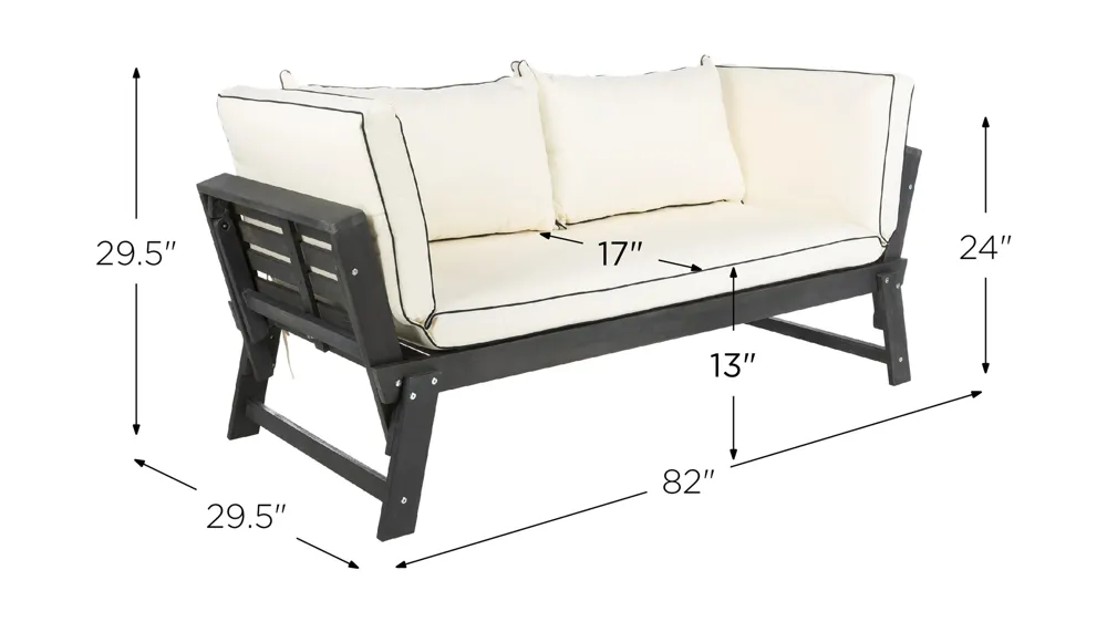 Vesta Modern Contemporary Daybed Dimensions