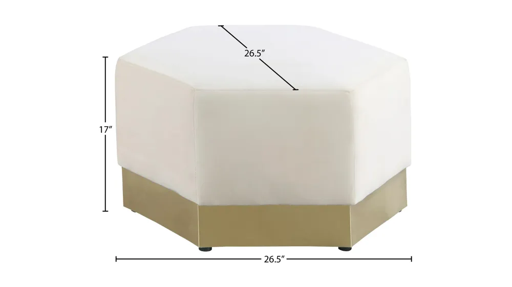 Marquis Velvet Ottoman Dimensions