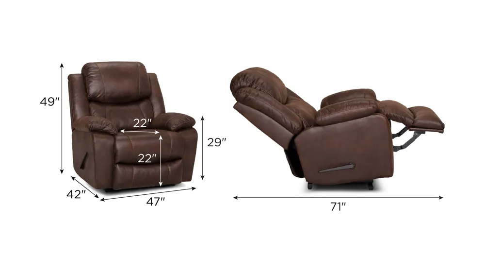 Colossus Manual Recliner Dimensions