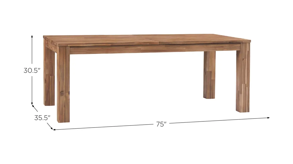 Bedford Butterfly Dining Table Dimensions
